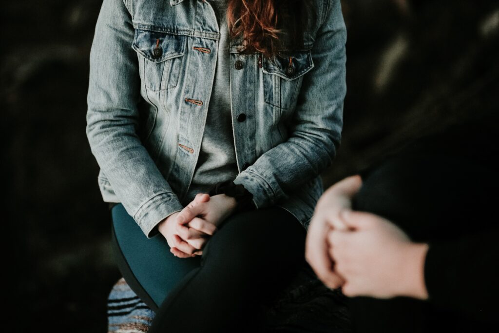 female talking to therapist